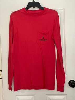 Local Boy Outfitters Classic Red Long Sleeve Pocket Tee. Size S